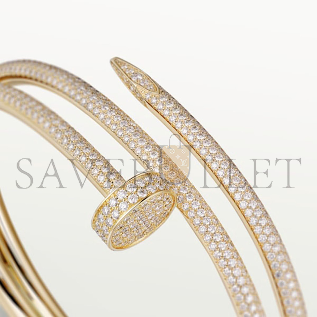 CARTIER JUSTE YELLOW GOLD UN CLOU BRACELET N6708617